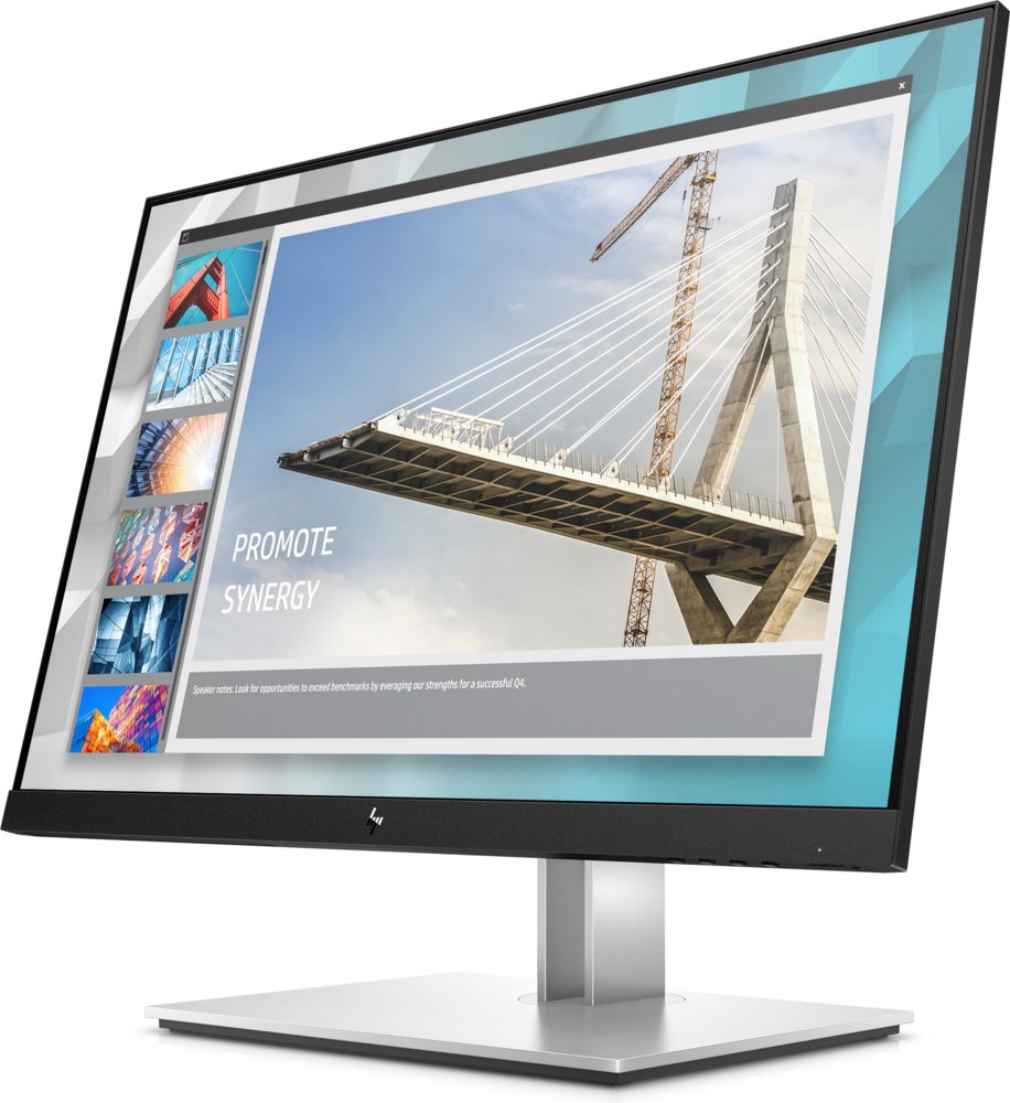 HP E-Series E24i G4 24inch Full-H WUXGA Zwart, Zilver 2