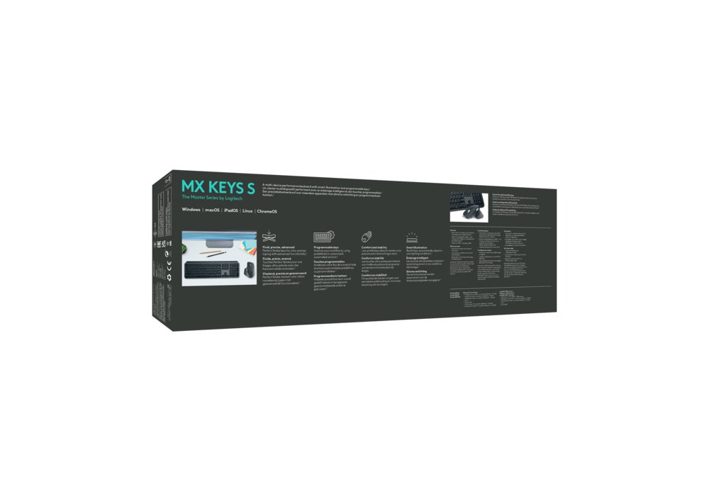 TB Logitech MX Keys S RF Wireless BT QWERTY USGrafiet 32