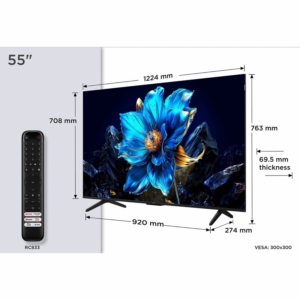TCL 55T69C 55'' 4K QLED (2025) 2
