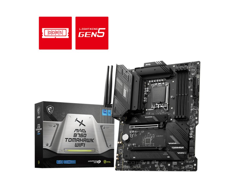 MB MSI MAG B760 TOMAHAWK WIFI LGA1700 4xDDR5 ATX USB-C 2