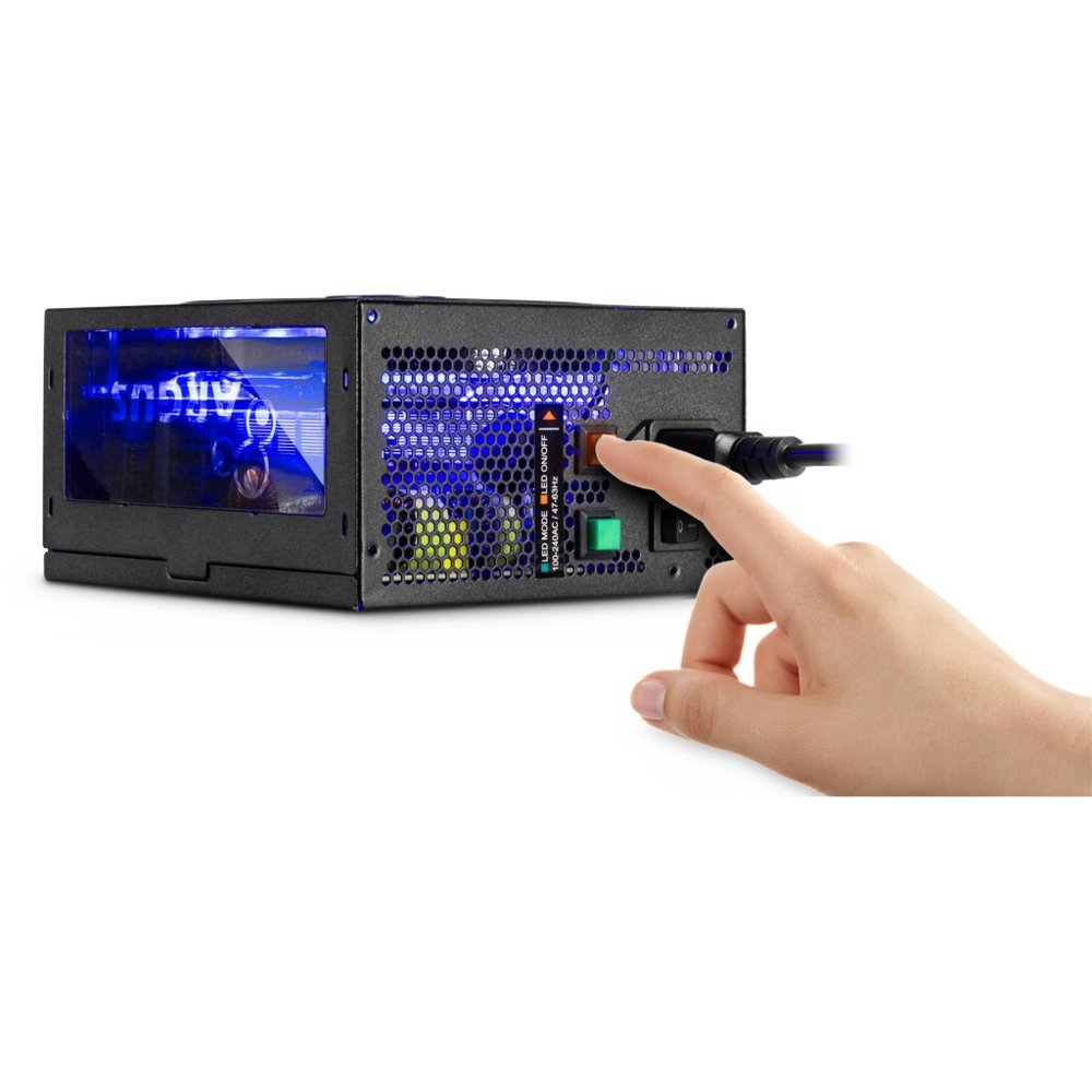 PSU Inter-Tech Argus RGB-750W 80+ Gold Semi modulair ATX Zw. 2