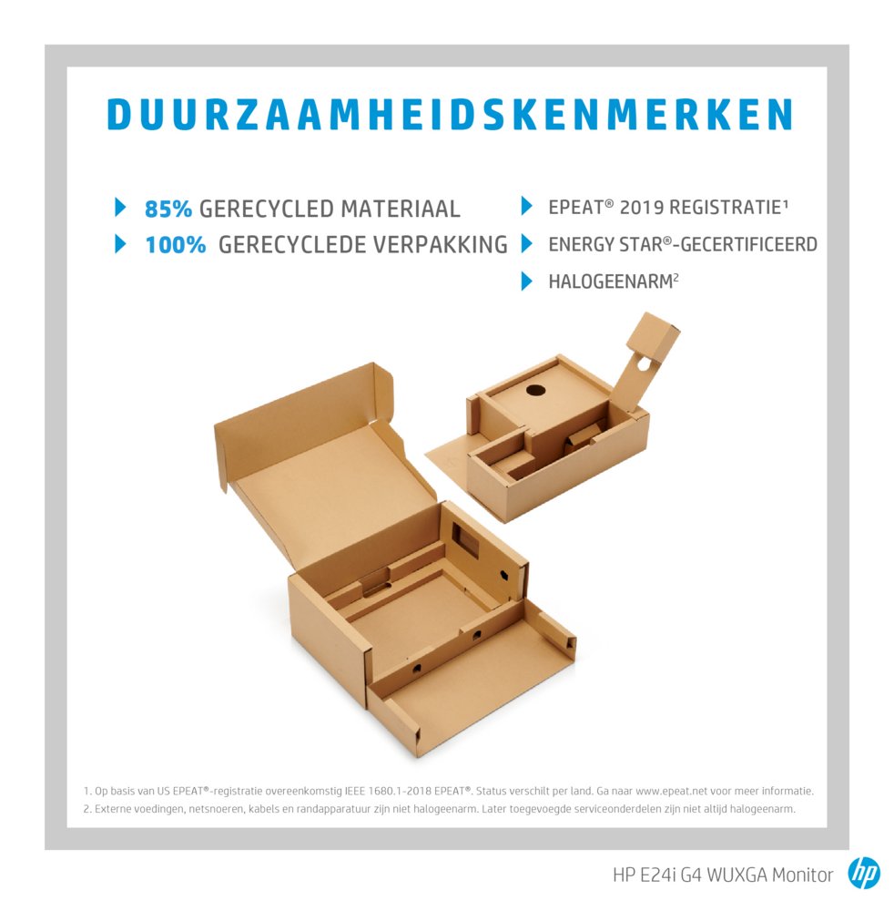 HP E-Series E24i G4 24inch Full-H WUXGA Zwart, Zilver 10
