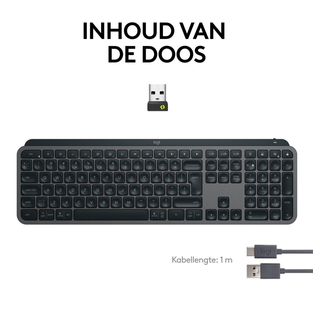TB Logitech MX Keys S RF Wireless BT QWERTY USGrafiet 20