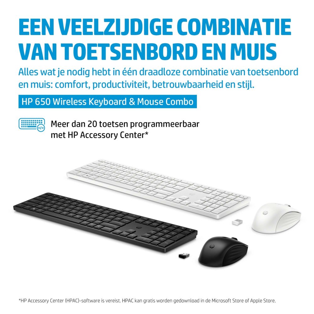 HP 650 draadloze toetsenbord- en muiscombinatie (Qwerty EU) 11