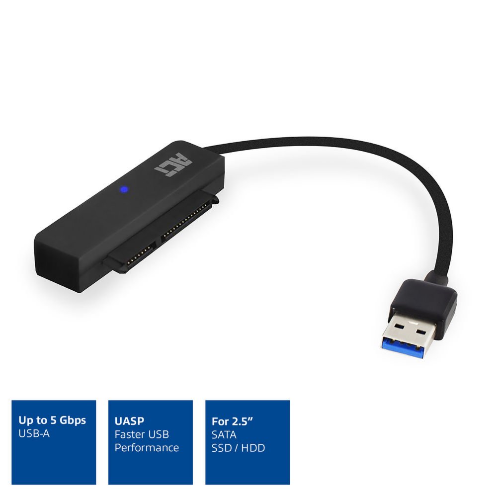 ACT AC1510 tussenstuk voor kabels SATA USB Type-A Zwart 3