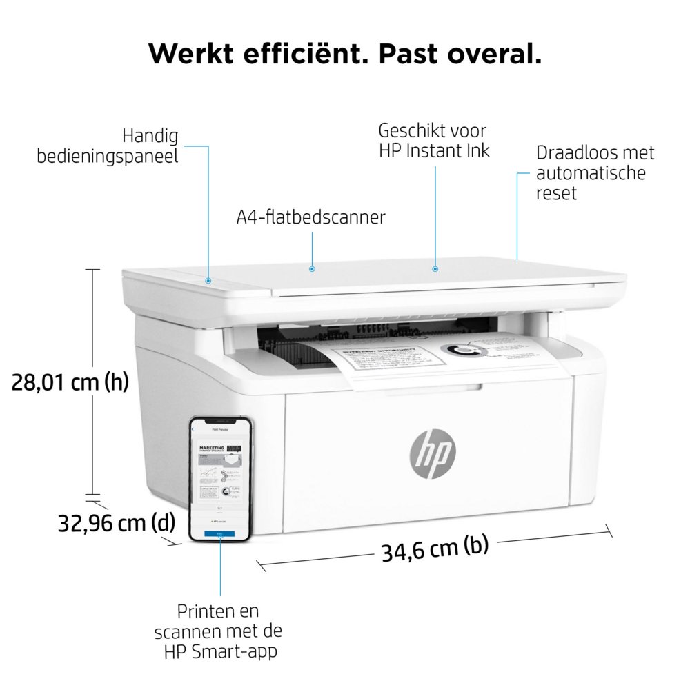 HP LaserJet MFP M140w AIO Printer 9