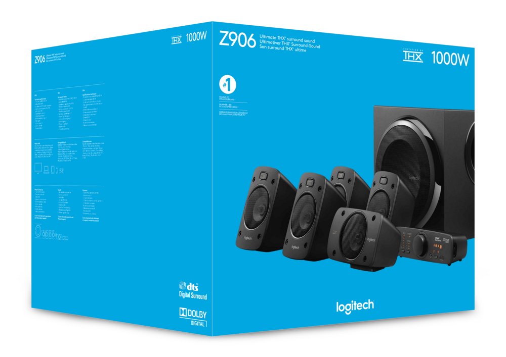Logitech Z906 Speaker set 5.1 kanalen 500 W Zwart 18