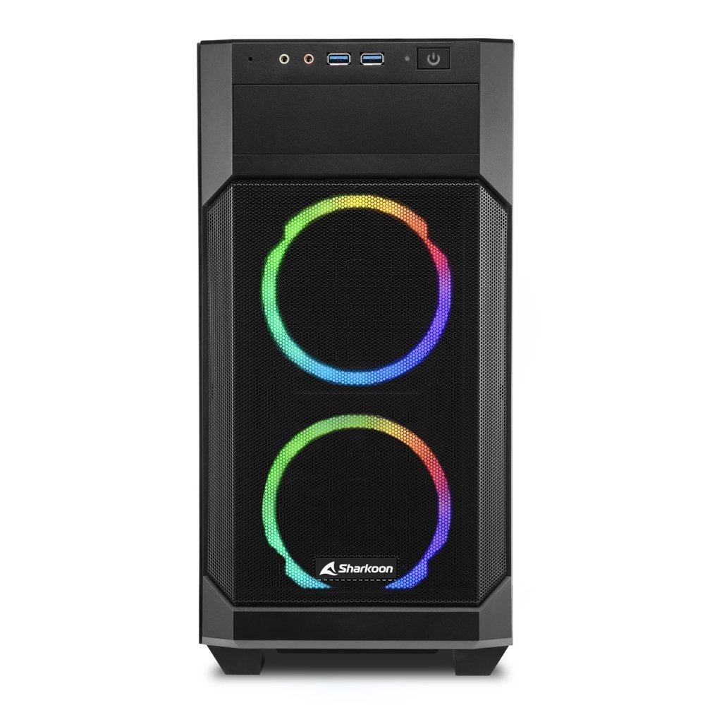Case Sharkoon V1000 RGB Micro Tower Zwart 2