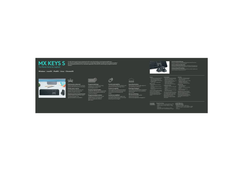 TB Logitech MX Keys S RF Wireless BT QWERTY USGrafiet 33