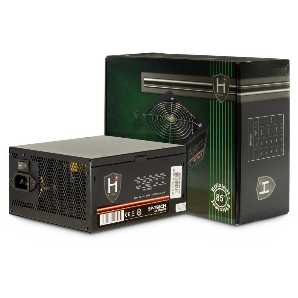 PSU Inter-Tech HiPower SP-750CM 750W 20+4 pin ATX ATX Zwart 2