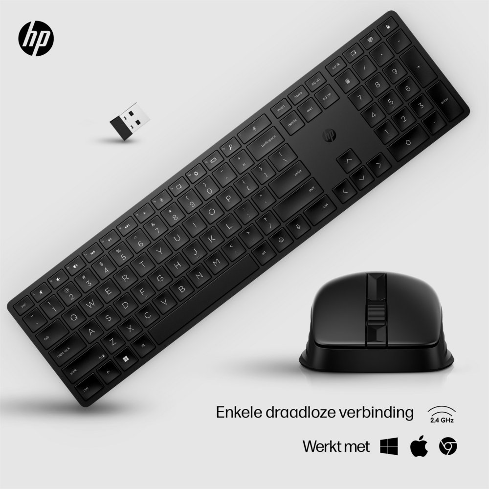 HP 650 draadloze toetsenbord- en muiscombinatie (Qwerty EU) 4