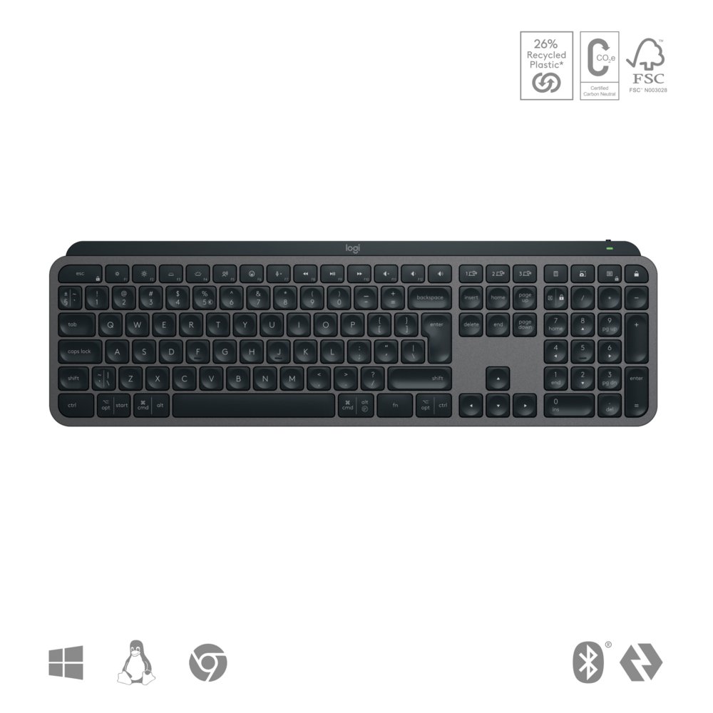 TB Logitech MX Keys S RF Wireless BT QWERTY USGrafiet 10