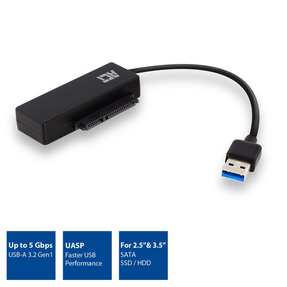 ACT 2,5 inch en 3,5 inch SATA HDD SSD naar USB 3.2 Gen1 adap 7