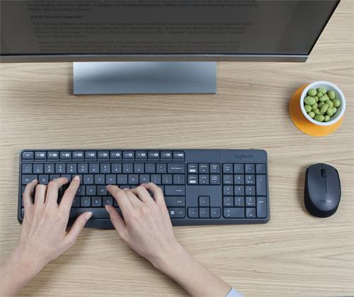 KYB Logitech Ret. Wireless Desktopset Keyboard + Mouse MK235 8