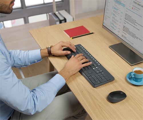 KYB Logitech Ret. Wireless Desktopset Keyboard + Mouse MK235 9