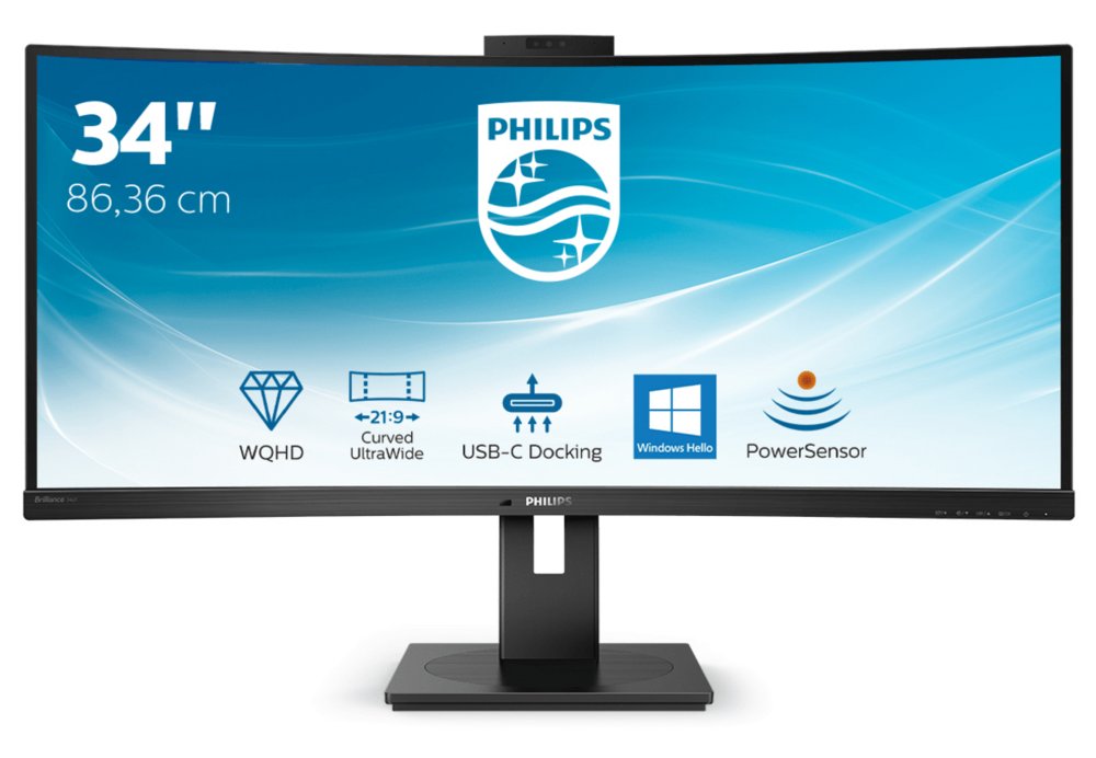Philips P Line 346P1CRH/00 34” UltraWide Quad HD Zwart