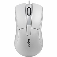 Rapoo Wired 1000 dpi optical mouse - 3 buttons - white