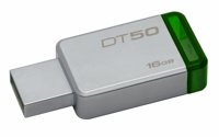 Kingston Technology DataTraveler 50 16GB 16GB USB 3.0 (3.1 Gen 1) Type-A Groen, Zilver USB flash drive