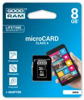 SDCARD Goodram MicroSD Class 4 8GB with adapter